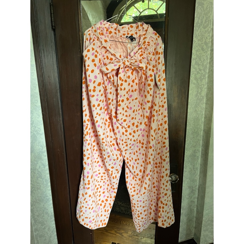 NWT Super fun wide leg eloquii abstract dot trousers